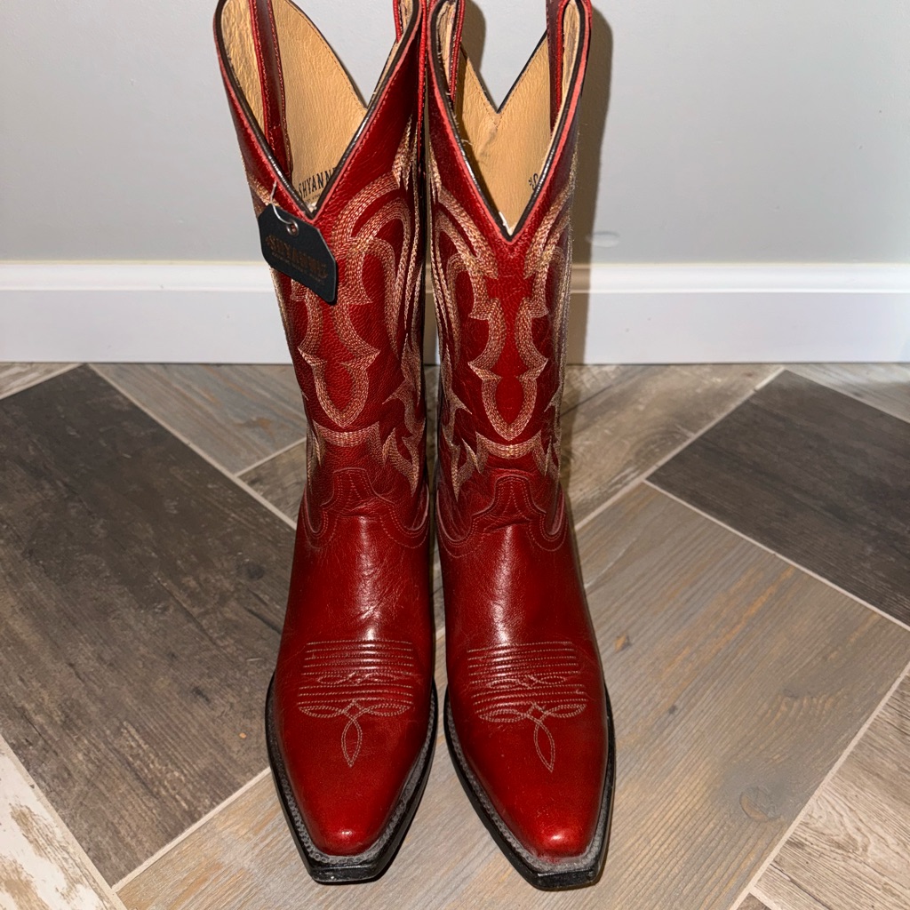 Boot Barn Worn Once Women’s Red Cowboy Boots, Size 6